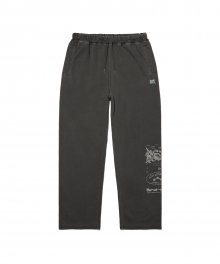 TAG DYEING SWEATPANTS - CHARCOAL