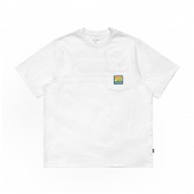 [Buckets City] 라운드 포켓 티셔츠 WHITE