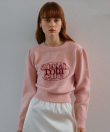 ROLA JACQUARD KNIT PULLOVER PINK