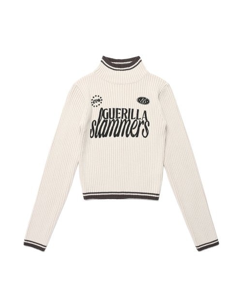 W SLAMMERS TURTLE NECK KNIT IVORY(CV2DFFK640A)