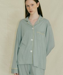 [모달] (w) Essential Mint Grey Pajama Set