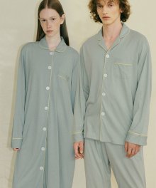 [모달] (couple) Essential Mint Grey Pajama Set + Lounge Shirt