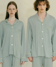[모달] (couple) Essential Mint Grey Pajama Set
