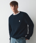 후아유(WHO.A.U) Steve Cable Sweater(M) / WHKAE1102M