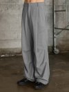 One Tuck Wide Baker Pants [Melange Grey]