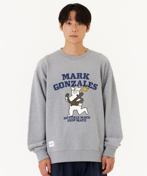 スウェット・トレーナー Mark Gonzales NAVY SHMOO GRAPHIC SWEATSHIRT 마크곤잘레스(MARK GONZALES) NAVY SHMOO GRAPHIC SWEATSHIRT
