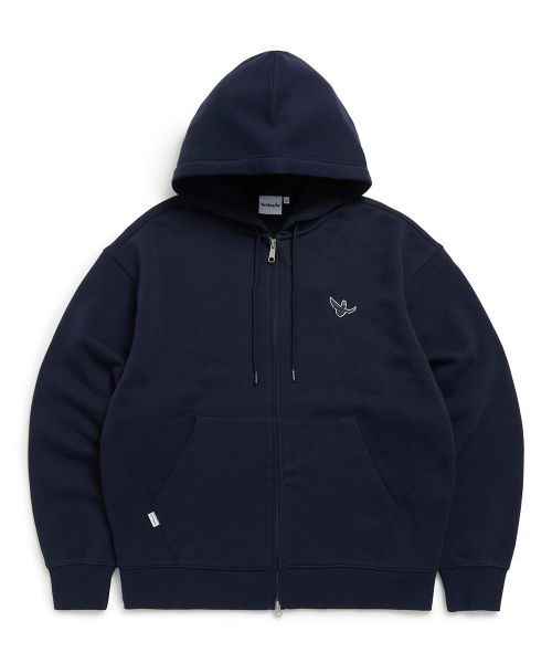 Худи на молнии Angel с нашивкой - NAVY