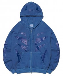 DECAL GRAPHIC HOODED ZIP-UP - NAVY