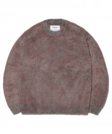 CROPPED HAIRY KNIT - CORAL REEF