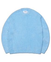 CROPPED HAIRY KNIT - SKY BLUE