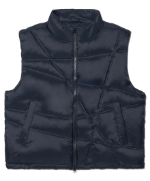 TRACK DUCK DOWN VEST - BLACK