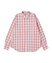 [COLLECTION LINE] 링클 가먼트 체크 플란넬 컷팅 체크 셔츠 핑크