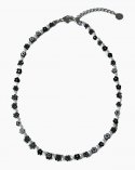 셉텐벌5(SEPTEMBER5) Flower pearl mix biz necklace[블랙]