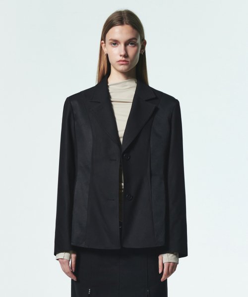 FORMAL SINGLE BLAZER [BLACK]