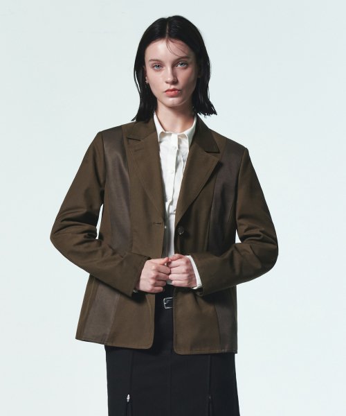 FORMAL SINGLE BLAZER [BROWN]