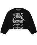 아조바이아조(AJOBYAJO) Total Logo Cropped Sweater [BLACK]