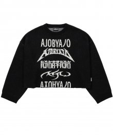 Total Logo Cropped Sweater [BLACK]