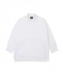 Batwing Oxford Cotton Shirt [WHITE]