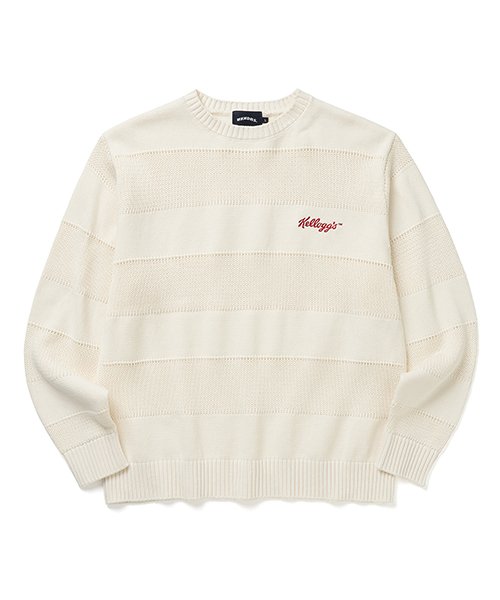 MUSINSA WKNDRS KELLOGGS DYED KNIT SWEATER IVORY