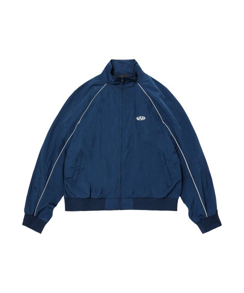 우알롱(WOOALONG) Track logo piping zip-up - LIGHT NAVY