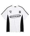 밴웍스(VANNWORKS) 스포츠 블록코어 라운드넥 반팔 티셔츠 (VS0038) 화이트