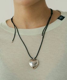 REORG VOLUME HEART NECKLACE SILVER