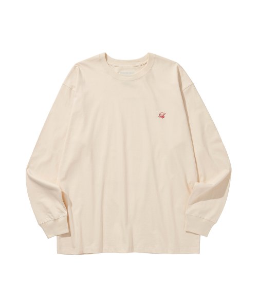 FLOWER LONG SLEEVE TEE / IVORY