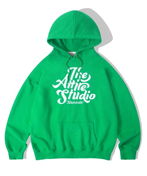 MUSINSA | フィルミネイト Overfit Attire Logo Hoodie - Green