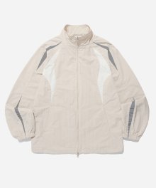 CURVE PIPING TRACK JACKET BEIGE
