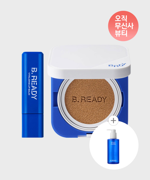 [단독구성] 블루 쿠션 + 생기 립밤 SET