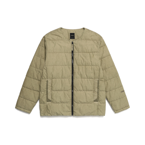 Пуховик без воротника Garment Dyeing Dark Beige