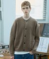 DTO Wappen Crewneck Wool Cardigan_Brown