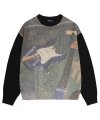 BROKEN GUITAR CABLE KNIT SWEATER BLACK(MG2DFMK622A)