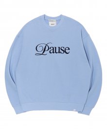 P.P.R Lettering Sweatshirts Sky Blue