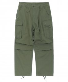 Wide Cargo Pants (Cotton) Khaki