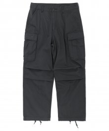 Wide Cargo Pants (Cotton) Charcoal