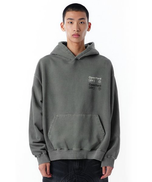 ★OY★PIGMENT TYPO HOODIE-KHAKI★正規品/韓国直送料込/人気 오와이(OY) PIGMENT TYPO HOODIE-KHAKI - 사이즈 & 후기 | 무신사