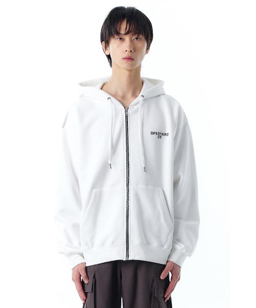 오와이(OY) BACK FILM HOODIE ZIP UP-WHITE - 사이즈 & 후기 | 무신사