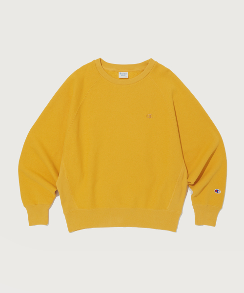 여성 리버스위브 블루택 C로고 스웨트셔츠 Normal Yellow