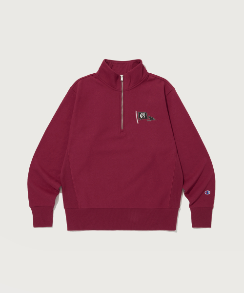 Свитшот на молнии Reverse Weave с вышивкой Normal Red