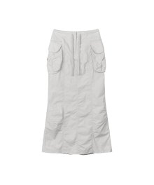 Parachute Cargo Maxi Skirt Pale Gray