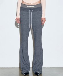 Trunk Layered Sweat Pants Melange Charcoal