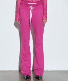 Trunk Layered Sweat Pants Fuchsia