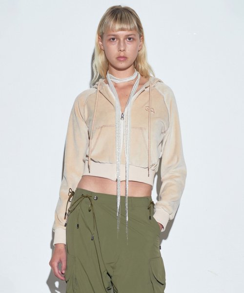 Nude cropped outlet hoodie