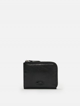 로서울(ROH SEOUL) Oval button wallet Wrinkled black 상품 이미지