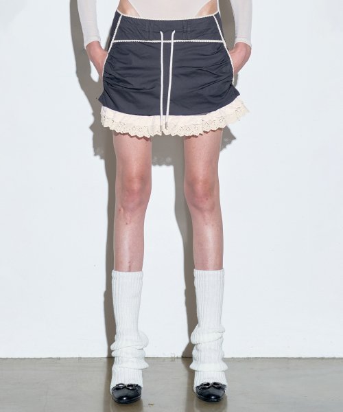 日本早割sculptor Lace Lowrise Skirt スカルプター　チャコール スカート