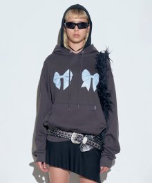 Bow Bow Hoodie Charcoal