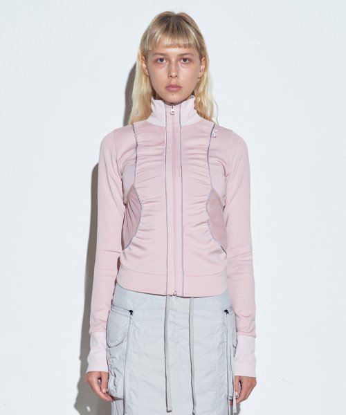 トップス SCULPTOR Shirring Zip-Up Jersey SCULPTOR Shirring Zip-Up Jersey