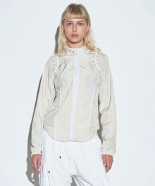 Lace Nylon Jacket Beige