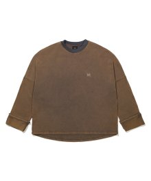 TAG OVER FIT LONGSLEEVE - BROWN